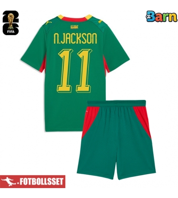 Senegal Nicolas Jackson #11 Bortatröja Barn VM 2026 Kortärmad (+ Korta byxor)